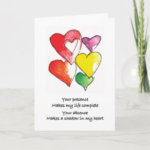 Tarjeta Faltándole corazones