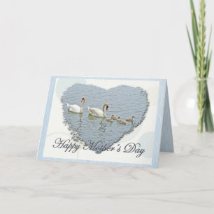 Tarjeta Fama de cisnes en el Día de la Madre