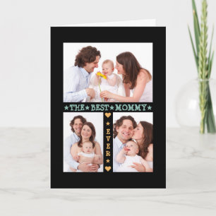 Tarjeta Familia 3 Colage de Fotos La Mejor Mamá del Mundo