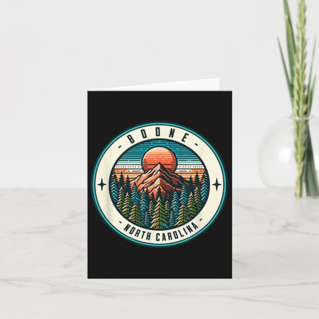 Tarjeta Familia Boone North Carolina Skowboard Tr (Anverso)