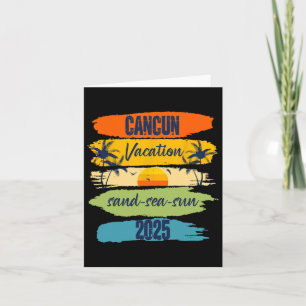 Tarjeta Familia Cancun Mexico 2025 Summer Vacation Matchin