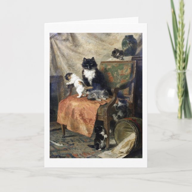 Tarjeta Familia Cat, Henriëtte Ronner-Knip (Anverso)