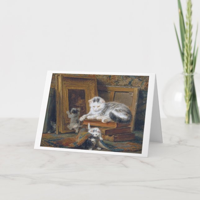 Tarjeta Familia Cat, Henriette Ronner-Knip (Anverso)