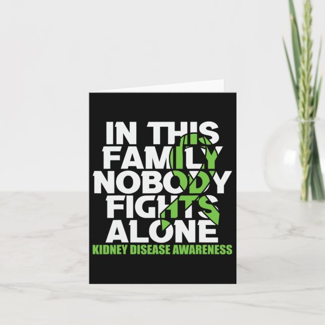 Tarjeta Familia Cinta de Sensibilización sobre Enfermedade (Anverso)