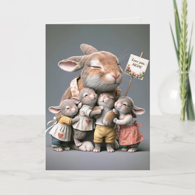 Tarjeta Familia conyugal por el cumpleaños de mamá (Anverso)