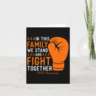 Tarjeta Familia Crps Awareness Fight Support Boxing Glove