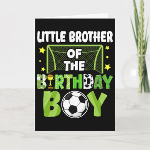 Tarjeta Familia Cumpleaños Hermano Menor Partido Fútbol Ni