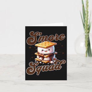 Tarjeta Familia de camping Cute Outdoor Smore Squad Coinci
