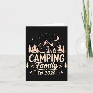 Tarjeta familia de camping est2026 familia de camping coin