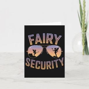 Tarjeta Familia de cumpleaños de seguridad de hadas disfra