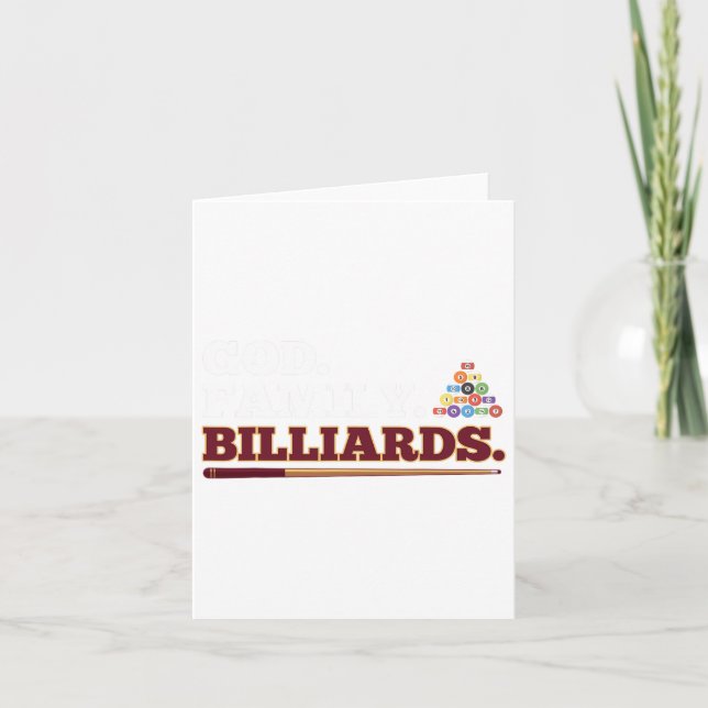 Tarjeta Familia De Dios Y Grupo De Tiro De Billares (Anverso)