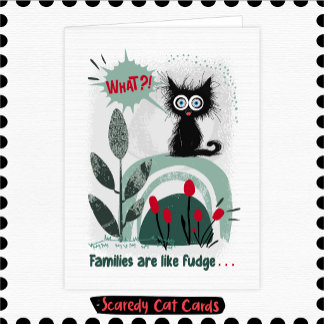 Tarjeta Familia de Gato Miedoso