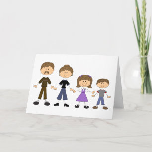 Tarjeta Familia de imágenes de stick