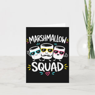 Tarjeta Familia de la escuadra de malvavisco en fogata