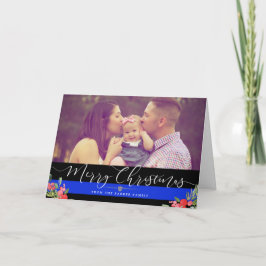 Tarjeta Familia de oficiales de policía | Foto de feriado