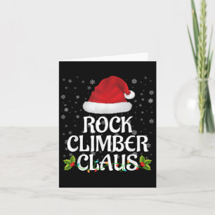 Tarjeta Familia de pijama de luces de Navidad de Claus esc