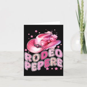 Tarjeta Familia del primer cumpleaños de Rodeo Pepere Pink