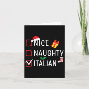 Tarjeta Familia divertida y traviesa de Navidades italiano