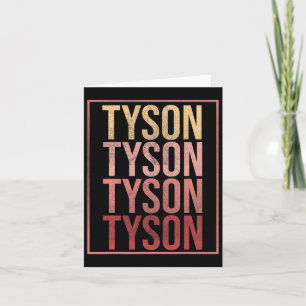 Tarjeta Familia Equipo Tyson Nombre Personalizado Groovy V