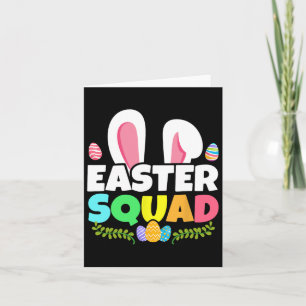 Tarjeta Familia Escuadrón de Pascua Matando Conejito Oídos