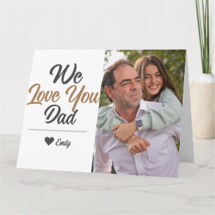Tarjeta Familia fotográfica Simple Modern Fathers Day