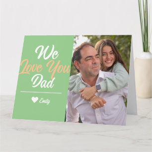 Tarjeta Familia fotográfica Simple Modern Fathers Day