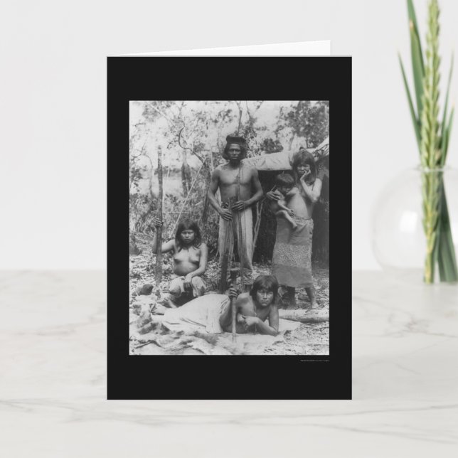 Tarjeta Familia india en el Amazonas en el Brasil 1902 (Anverso)