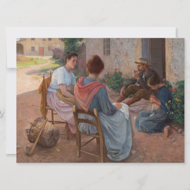 Tarjeta Familia italiana tradicional (Italia antigua) (Anverso)