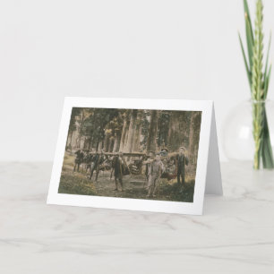 Tarjeta Familia japonesa que es adentro llevadas literas,