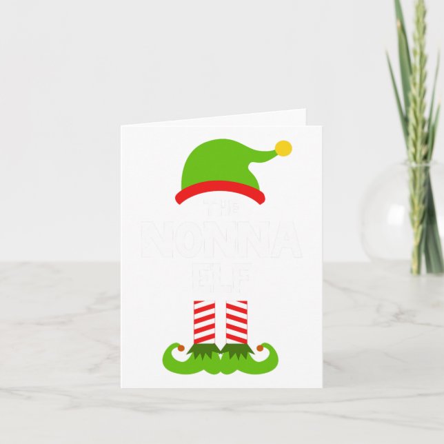 Tarjeta Familia Los Navidades No Elf Que Coinciden Con Paj (Anverso)