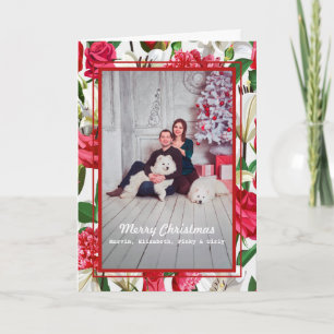 Tarjeta Familia Mamá Papá Mascota Perro Foto Navidad Perso