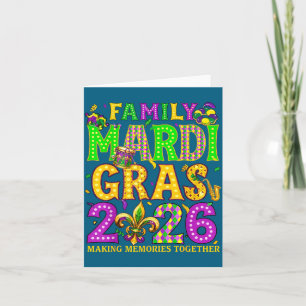 Tarjeta Familia Mardi Gras 2026 Haciendo Recuerdos Tripula