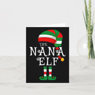 Tarjeta Familia Nana Elf Navidades coincidiendo con el gru