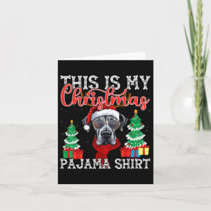 Tarjeta Familia navideña divertida coincidiendo con Pajama