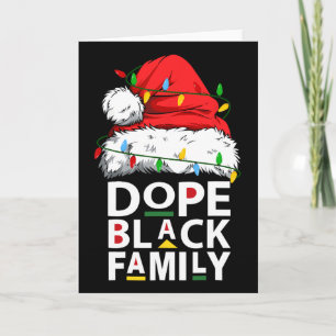 Tarjeta Familia Negra Africana Equipo Afro Santa Emparejan