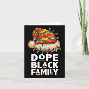 Tarjeta Familia Negra Africana Equipo Afro Santa Navidad C