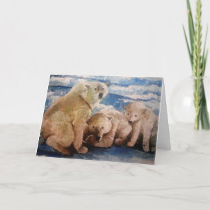 Tarjeta Familia Oso Polar