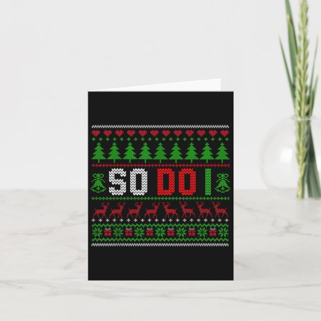 Tarjeta Familia Pajamas navidades coincidiendo - Yo tambié (Anverso)