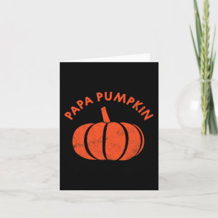 Tarjeta Familia Papa Pumpkin para Halloween otoñal