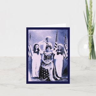 Tarjeta Familia patriótica vintage