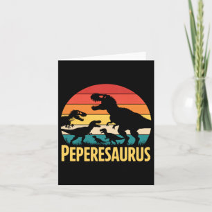 Tarjeta Familia Peperesaurus T Rex Dinosaurio Pepere Sauru
