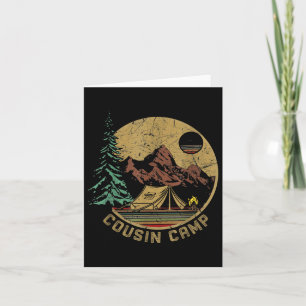 Tarjeta Familia Retro Camping vacaciones de verano Primo C