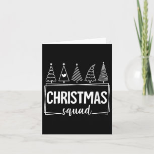 Tarjeta Familia Santa Xmas, escuadrón navideño femenino