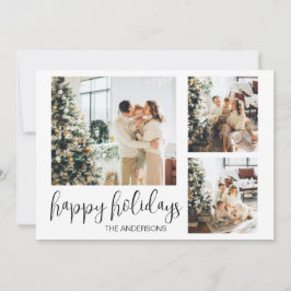 Tarjeta familiar de Navidades de vacaciones de Año