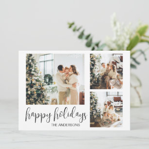 Tarjeta familiar de Navidades de vacaciones de Año