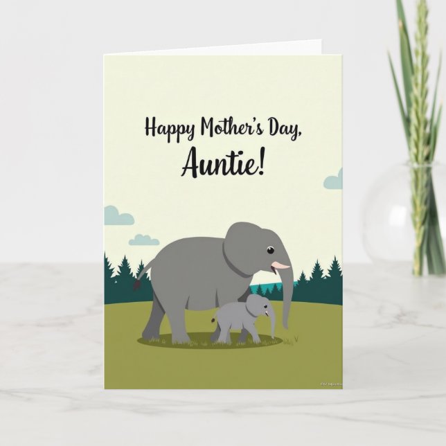 Tarjeta Familiar del Día de la Madre Tranquila (Anverso)