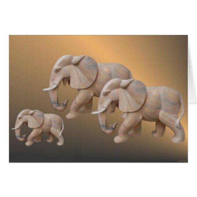 Tarjeta familiar Elephant (Anverso (Horizontal))