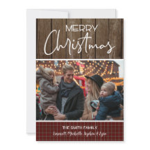 Tarjeta familiar fotográfica para navidades, tarje