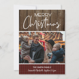 Tarjeta familiar fotográfica para navidades, tarje