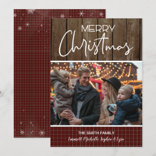 Tarjeta familiar fotográfica para navidades, tarje